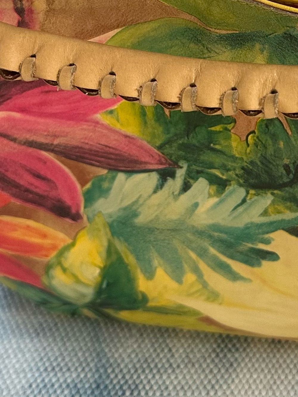 Maurizio Taiuti Floral Pink and Green Shoulder Bag - Picture 8 of 13